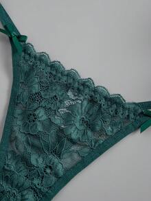 SHEIN 12 件/包 女士浪漫蕾丝丁字裤，多种颜色可选，性感时尚内衣 - 彩色 - 查看 8