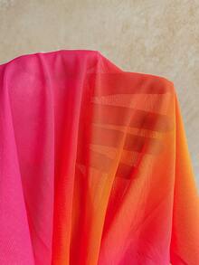 Soleia Top halter con tiras anudadas y degradado de puesta de sol romántico para mujer, vacaciones, festival de música vintage, fiesta, vacaciones tropicales, cita, té de la tarde, crucero de playa, viaje por carretera, vacaciones en la ciudad, festival de música, fiesta, bohemio, hippie, occidental, carnaval, Día de San Patricio - Rosa Fucsia - Ver 10