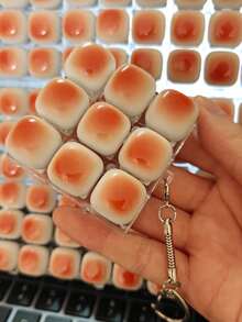 MINKOJA MINKOJA 1 Stück Karamellbrot Schlüsselanhänger Stressabbau-Spielzeug, mechanischer Tastatur-Schalter-Tester, Schlüsselanhänger, Schreibtischdekoration, Handy-Charm, kreatives neuartiges Quetschspielzeug - Verschiedenfarbig - Übersicht 2