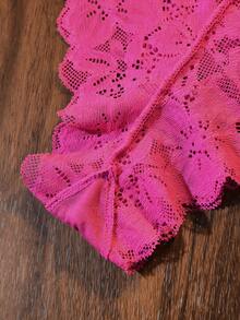 Divavoom 1pc Sheer Lace Low-Waist Hipster Panty, Alluring Night - Hot Pink - View 7