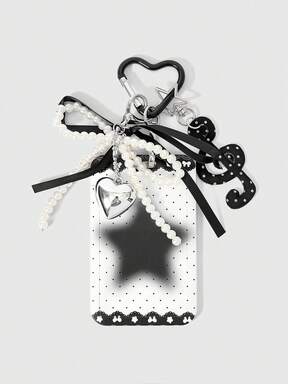 Kawaii 1 Accesorio de hebilla con estampado de lunares de moda, lazo y cuentas, adecuado para decorar bolsos, bolsos de mensajero, mochilas, etc.