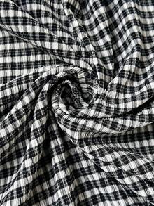 Elaquor Plus Size Women's Striped Polo Collar Short Sleeve Casual Dress - Black - View 2