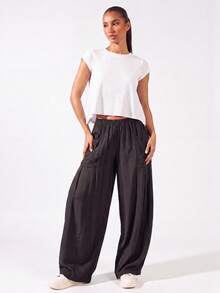 SHEIN BASICS Sports SUMMER Outdoors Basic  With  Jersey - White - View 6