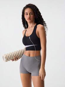 Loungeista 1pc Ladies Seamless Comfortable Boyshort Panties - Grey - View 7