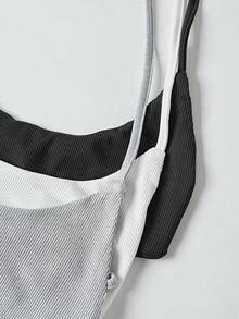 Sweetra Sexy Solid Color Backless Halter Tank Top For Summer - Multicolor - View 5