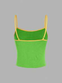 Attitoon Women's Casual Street Wear Y2k Sexy Camisole Vest, Suitable For Summer, Brazil Color Scheme, 2026 Brazil World Cup, Brazil Print, Vacation, Green - Green - View 5