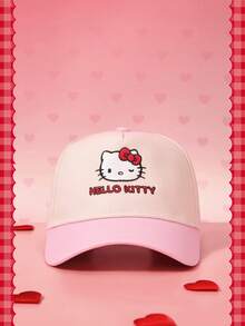 HELLO KITTY AND FRIENDS | SHEIN 1頂棒球帽，適用於棒球、籃球及其他運動，秋季百搭，運動風，1990年代復古風，亮色，平簷帽，可調節休閒老爹帽，中性運動遮陽帽，防曬休閒帽，適合旅行、派對、海灘及其他場合 - 粉 - 查看 1