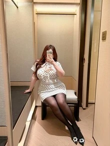 Vibekara 大码女式波点印花系带镂空性感短袖连衣裙 - 白色 - 查看 3