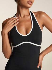 SHEIN BAE Women's Casual Racerback Sleeveless Dress - Black - View 5