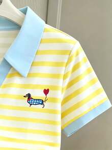 Resyla Short Casual Short Sleeve Polo Shirt - Multicolor - View 3