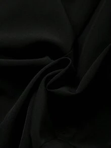GlowEve CURVE Plus Size Women's Elegant Solid Color Square Neck Tie Waist Bow Decor Camisole Top, Suitable For Spring/Summer Commute - Black - View 3