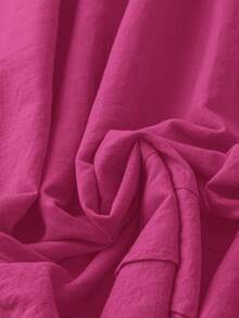 Rusticease Plus Size Sleeveless Solid Color Dress, Summer Vacation Pink Casual - Hot Pink - View 6