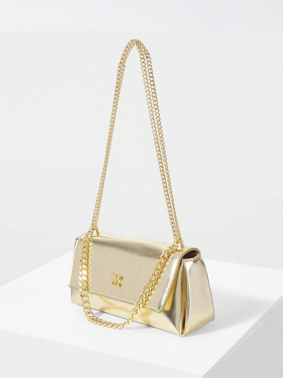 LADIES SHOULDER BAG, EXQUISITE AND SIMPLE GOLD FLIP MESSENGER BAG, SUITABLE FOR GIRLS, LADIES, SCHOOL, DAILY COMMUTING, DATING, PARTIES, MATCHING