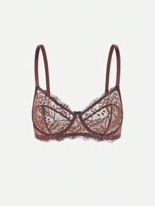 Bella Beso 3pcs/Set Conjunto de sujetador cómodo sin aros con copa fina de encaje para mujer, unicolor para verano para verano - Multicolor - Ver 9