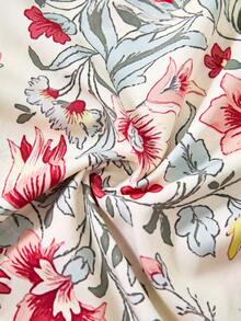 Rusticease Plus Size Floral Print Casual Traditional Eleganza Vacation Dress Summer Spring Clothing Country Style For Women White - Multicolor - View 5