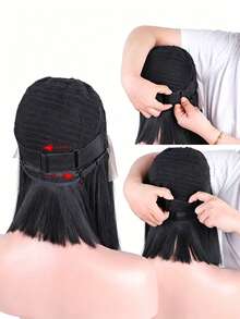 12/6/3 Pc Black Adjustable Elastic Band For Wigs Adjustable Straps For Wigs Making Tools For Making Wig Cap Accessories - Black - View 4