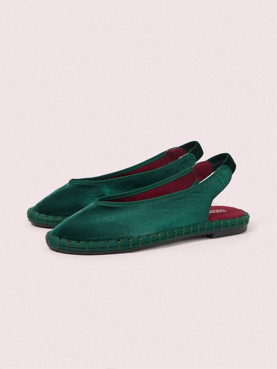 CUCCOO DOLLMOD Women's Spring/Summer New Mary Jane Flat Shoes, Romantic Dark Green Velvet Ballet Flats, Elegant For Wedding, Party, Casual, Commuting