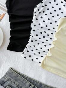 Camisetas sin mangas y camisolas para niñas preadolescentes Caja sorpresa Compra 1 Obtén 2 Gratis [5 conjuntos aleatorios, se envían 3 conjuntos] - Multicolor - Ver 4