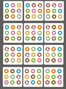 MINKOJA Kids Wooden Donut Matching Puzzle Montessori STEM Educational Toy, Color Recognition Hand Eye Coordination Parent Child Interactive Table Play Toy - Multicolor - View 7