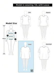 Muchica Marineblau Große Größen Damen Spitze Patchwork Kurzarm T-Shirt - marineblau - Übersicht 8