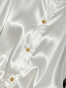 GlowEve Women's Simple Solid Color Casual Daily Shirt Fall Cloth For Women - White - View 4