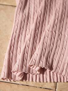 MOTF PREMIUM SLEEVELESS TEXTURED TURTLENECK FITTED KNIT VEST - Pink - View 8