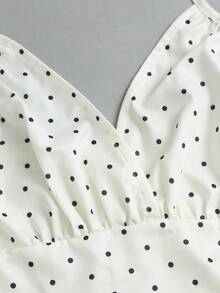 Sunnyshic 波點印花掛脖露背夏季休閒度假洋裝 - 彩色 - 查看 5