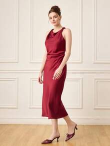 CUCCOO HITCHD Burgundy Lace Bow Pointed Mullers, Thin Heel Empty, Dating Commuter Skinny High Heels - Burgundy - View 3