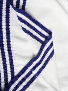 ROMWE MEN Men's Half-Zip Casual Knit Sweater - White - View 8