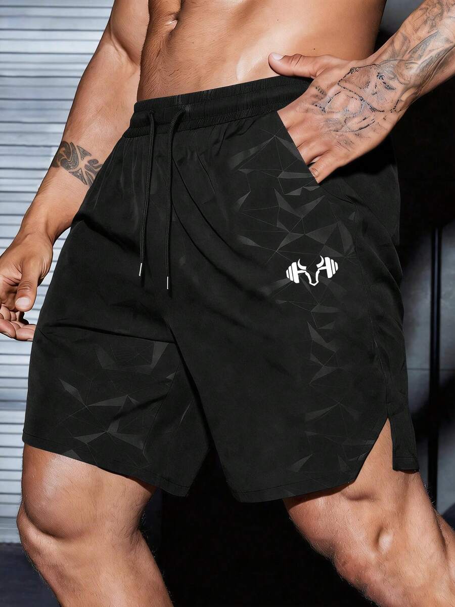Gym Rark Men's Drawstring Waist Pocket Casual Versatile Daily Travel Sports Shorts, Gym, Holiday - Multicolor - View 1