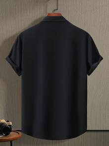 Manfinity Hypemode Men's Summer Casual Colorblock Panda Print Shirt - Black - View 2