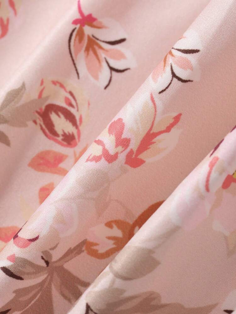 Spring/Summer Minimalist Sexy Ditsy Floral Cinched Waist Slim Fit Hot Girl Music Festival Valentine's Day Wedding Banquet Short Women's Dress