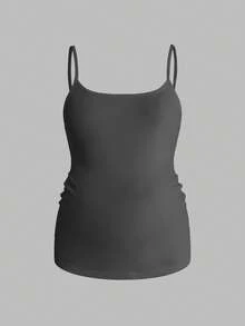Modmama 3pcs Solid Color Casual Versatile Maternity Camisole Tank Tops For Daily Outings - Dark Grey - View 11