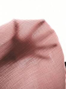 SHEIN 休閒寬鬆素色無袖側開衩孕婦上衣 - 珊瑚粉 - 查看 6