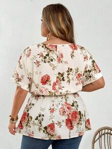 SHEIN CURVE+ Áo sơ mi nữ size lớn cổ tròn tay dơi màu trơn phong cách thường ngày, Proud Life, LGBTQ Lesbian Pride, Proud Women, quà tặng Pride cầu vồng, mẫu in Pride Month, trang phục mùa hè nữ, áo top mùa hè, đồ đi nghỉ dưỡng nữ, áo đi chơi, trang phục lễ hội nhạc đồng quê, áo top mùa hè dễ thương - Nhiều màu - Xem 2