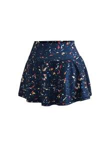 SHEIN Cheerettes 女款全印花休閒健身運動裙褲，適合健身房、皮拉提斯、網球、登山、世界盃啦啦隊、夏季運動鍛鍊 - 彩色 - 查看 6
