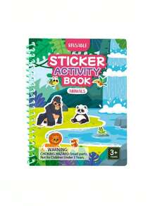 Princess Farm Animals Vehicles Reusable Sticker Book Waterproof Double Sided Design Cognitive Learning Activity For Kids 3+ Travel Friendly Play Christmas Stocking Fillers Holiday Gift Ideas Must Haves - Multicolor - View 11