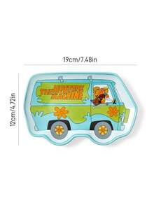 SCOOBY-DOO X SHEIN 1个探险车图案陶瓷迷你盘，适合盛放甜点、水果、少量食物，也可用于家居收纳，例如存放钥匙、珠宝等，适用于微波炉和洗碗机，适合家庭使用、探险活动、Scoo by Doo - 淺藍綠 - 查看 9