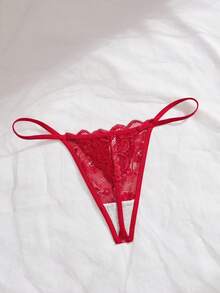Seduluxe 3件組女款浪漫性感透視蕾絲丁字褲 - 彩色 - 查看 6
