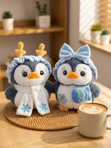 POKOJA LAND 1pc Cute Penguin Plush Doll, Adorable Carryable Charm Bag Accessory Desktop Companion For Pressure Relief & Tactile Sensory, Home Office Travel Gift For Friends Coworkers - Multicolor - View 6