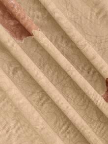 SHEIN Franclia 玫瑰印花抹胸上衣與魚尾下擺裙 2 件套 (不對稱印花) - 米色 - 查看 4