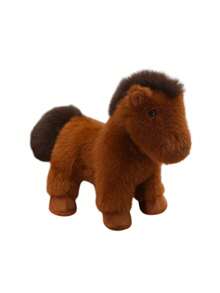 POKOJA LAND 1pc Needle Felt Pony Desktop Companion - Tactile Fiber Pressure Relief Figurine - Aesthetic Room Decor For Cozy Vanity Office Bedside Table - Sentimental Gift For Women Friends - Multicolor - View 9