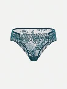 4 Stück/Pack Sexy Spitzen-Patchwork Bikini Höschen, Damen Unterwäsche mit niedriger Taille, nahtlos, ausgeschnitten und bequem - Verschiedenfarbig - Übersicht 9