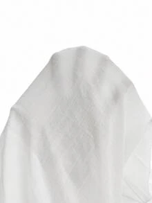 EMERY ROSE Women's Casual French Style White Linen-Like Textured Flowy Soft Pocket Pants, Spring/Summer - White - View 7