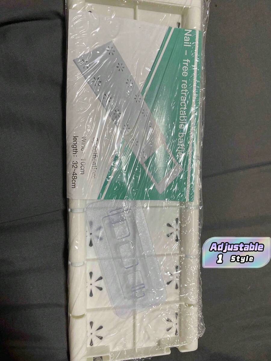 1 件装可调节隔板,适用于衣柜、厨房、浴室 - 节省空间的可伸缩隔板,无需钻孔 - 白色 - 查看 1