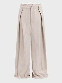 EASEVO Plus Size Men's Casual Retro Vintage Coin Pattern Pants City Break Light Grey Autumn - Beige - View 3