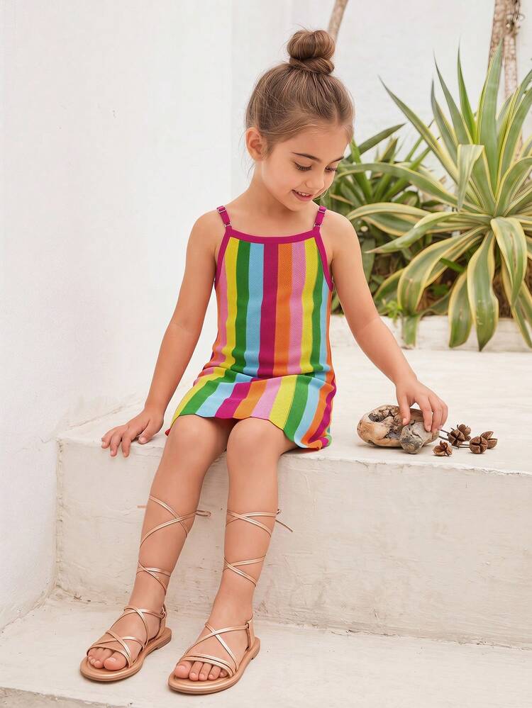 Young Girl' Colorblock Sleeveless Dress