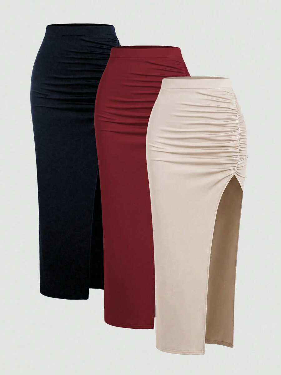 Sweetra 3PCS Women Skirts - Multicolor - View 1