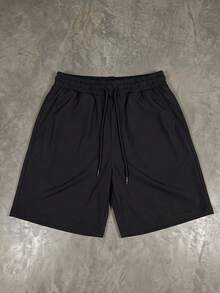 Gym Rark 男士印花條紋短袖T恤與抽繩腰口袋短褲運動套裝，健身房 - 黑色 - 查看 4