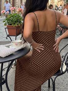 GalTyme 大码女式波点休闲派对吊带裙，适合日常通勤、约会、聚会、秋冬夏、圣诞节、新年、感恩节、派对、婚礼、海滩、毕业典礼等场合，时尚优雅，休闲百搭，适合外出、约会、预约、通勤、情人节、度假、Y2K 等场合，闪耀夺目。 - 彩色 - 查看 5